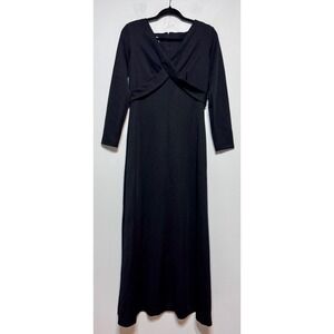 Vintage Bleeker Street Dark Academia Gothic Maxi Dress 14 Witchcore Evening Gown